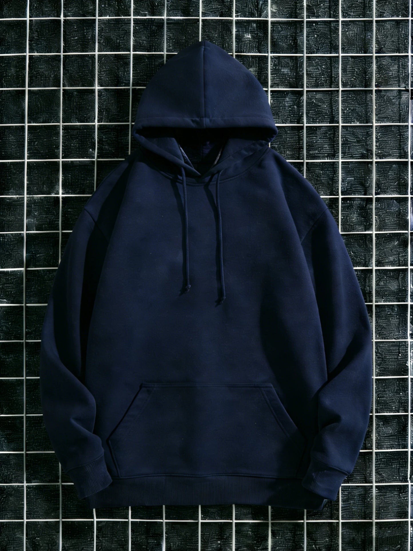 Men's Autumn/Winter Casual Sporty Fashion Pocket Sweatshirt Warm Solid Color Hooded Sweatshirt