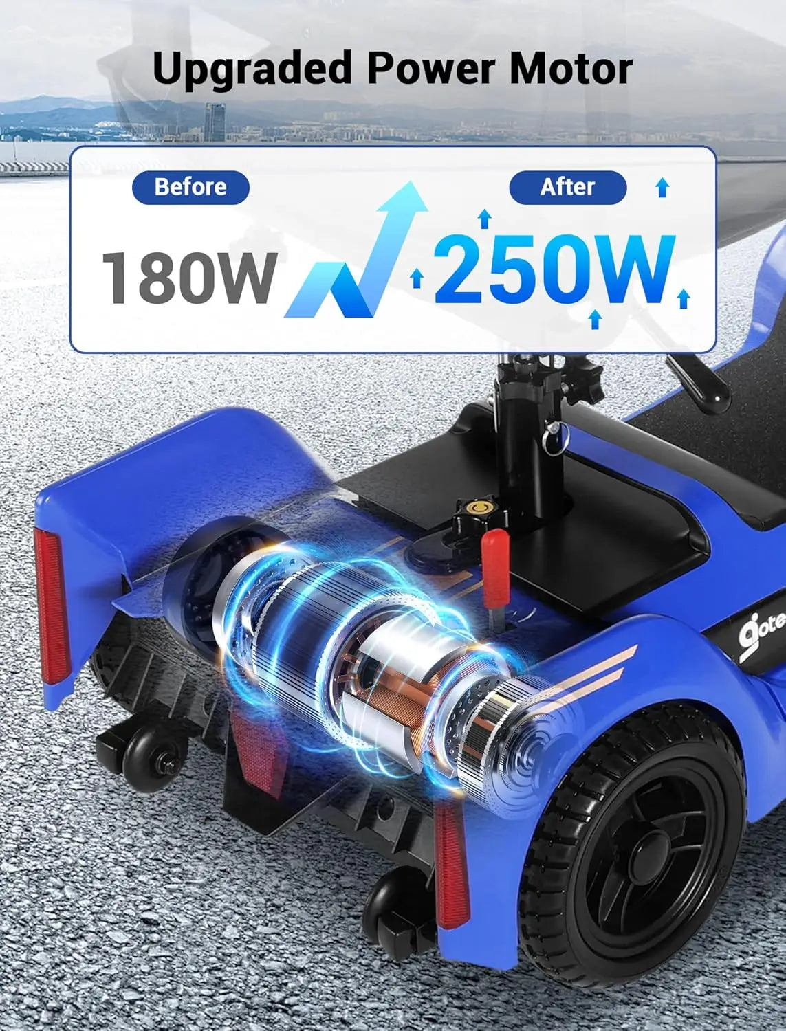4 Wheel Mobility Scooter for Adults&Seniors, 15 Miles All-Terrain Foldable Portable Travel Electric Scooter Up to, Customized