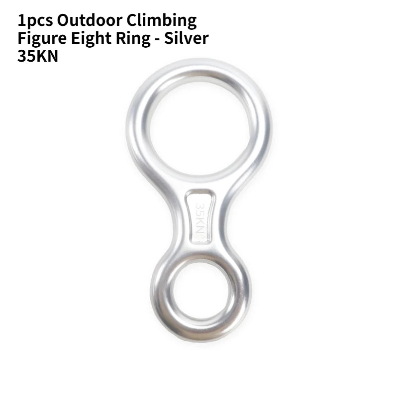 Outstanding Quality 35KN Aluminum Figure 8 Descender Rappel Device for Climbing Rescue Arborist Work 3500kg Capacity Multi-Color