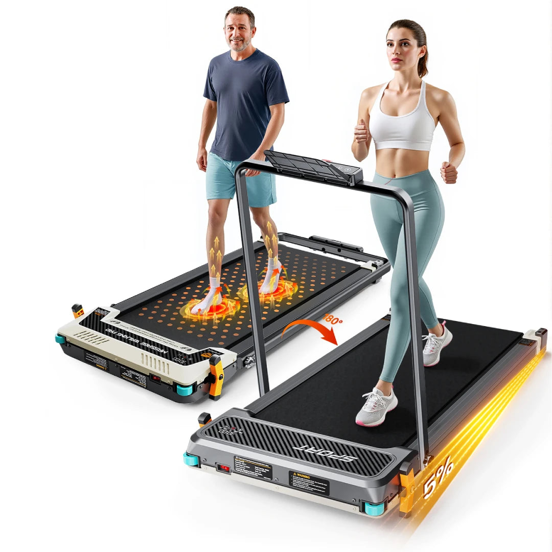 AKLUER Walking Pad Treadmill for Home 2.5HP Walking Pad LCD Digital Data Display 2 in 1 Dual - Sided Walking Running Treadmills