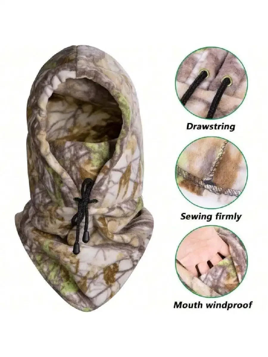 Winter Camouflage Balaclava Face Mask With Earmuffs For Men Women