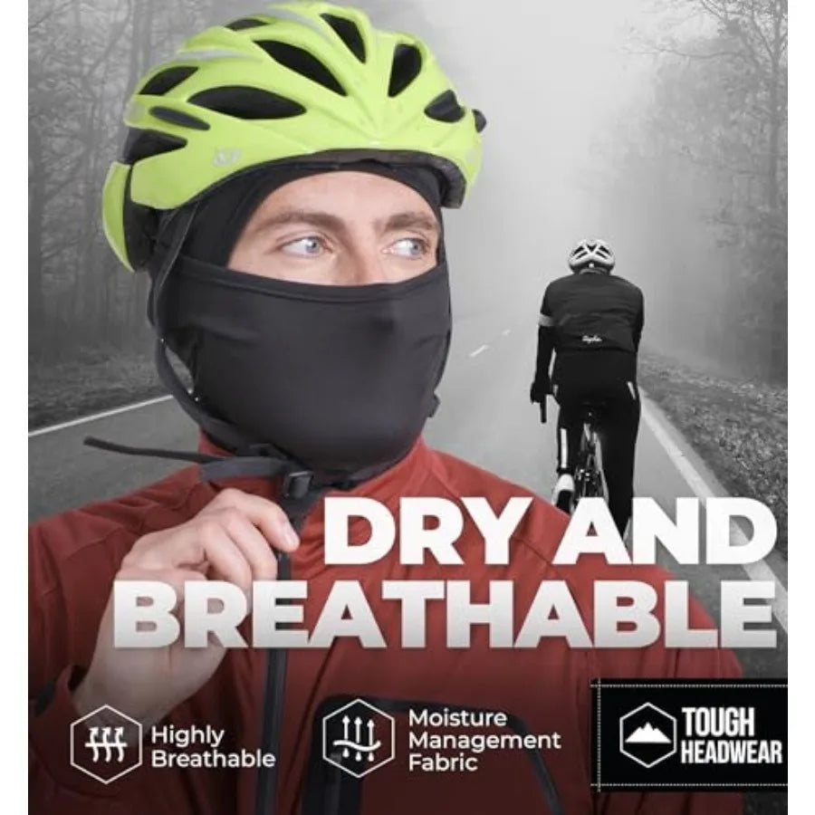 Tough Headwear Balaclava Ski Mask - Breathable Face Mask for Men - Flexible Hinge Full Face Cover - Windproof Motorcycle Gear