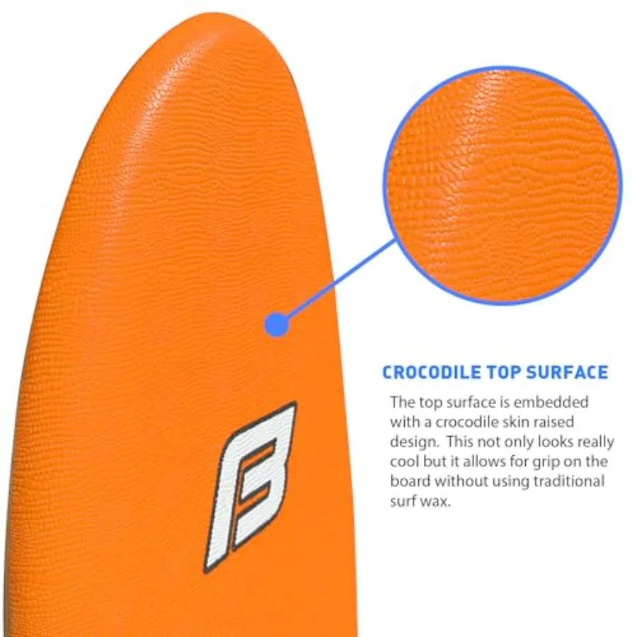 4'10 Funboard Beginner Learning Softboard Surfboard Foam in Blue for Easy Riding and Safe Practice