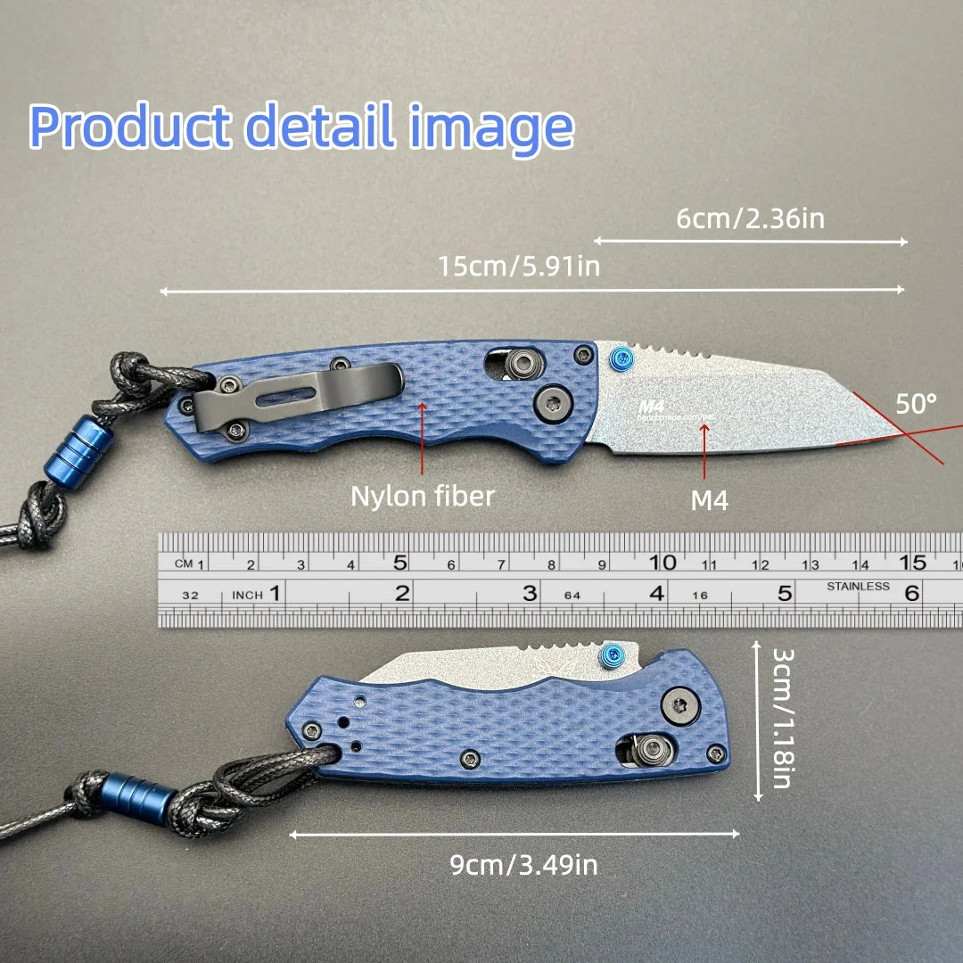 BM 290 Compact Folding Knife 440c Steel Handle Outdoor Camping Tactical Camping EDC Hunting Knife Jungle Adventure Tool Gift
