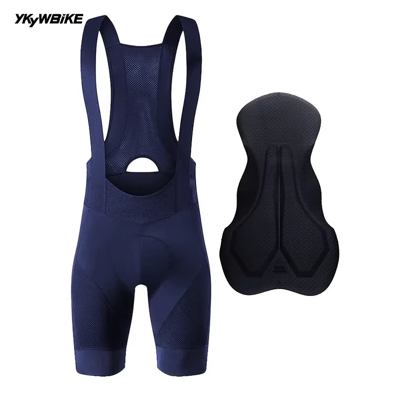 YKYWBIKE Men's Cycling Bib Shorts 6 Hours Padded Belgium Padding Road Bike Bibs Bicycle Tights Cycling MTB Bib Pants