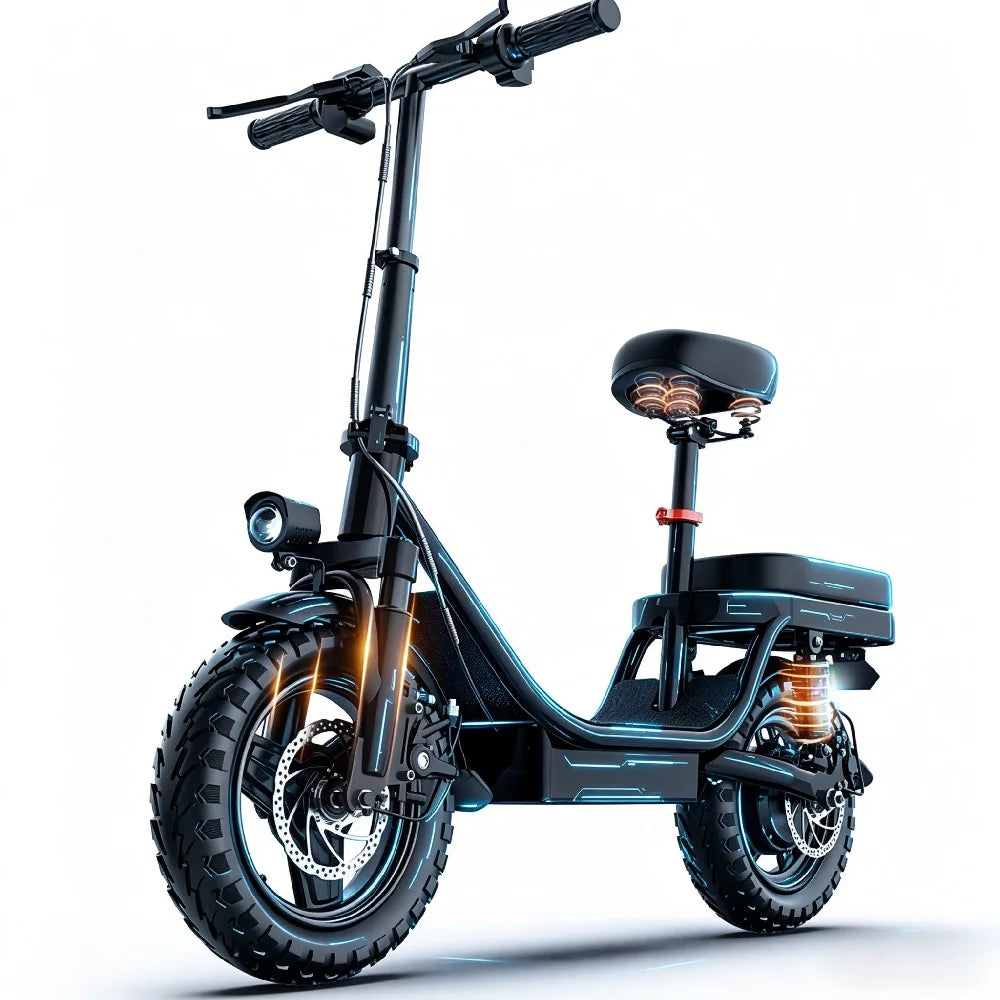 UL2849 Certified Compact 750W 14 Inch Electric Bike,Adjustable Front Brake Seat,45° Climbing City Commuter Ebike Local Shipping