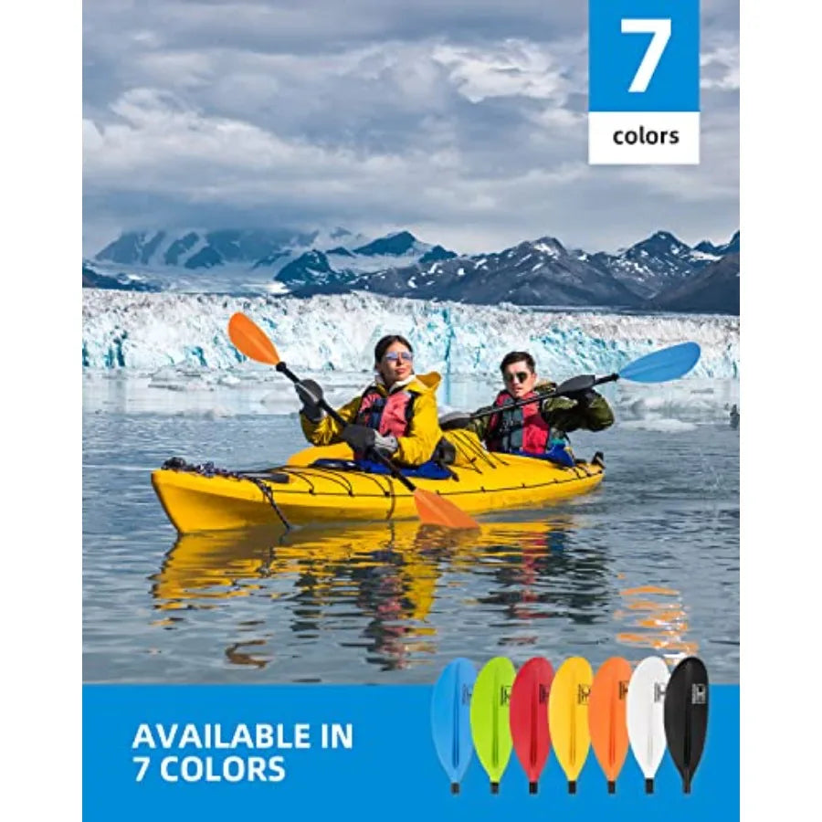 Kayak Paddle 86in/218cm 90.5in/230cm 95in/241cm Alloy Shaft Kayaking Boating Canoeing Oar with Paddle Leash