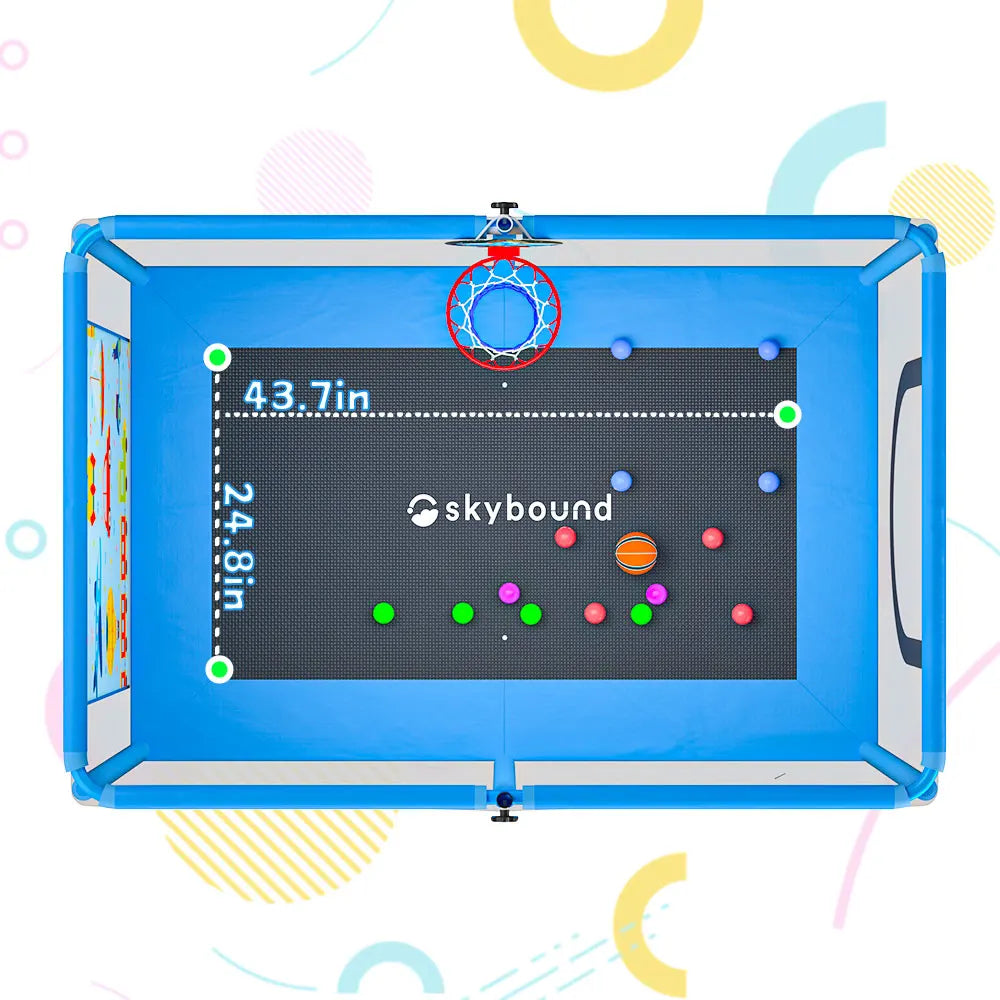 Indoor Kids Trampoline with Safety Enclosure - 6-Leg Steel Frame, UV-Resistant Mat & Rings for Toddlers