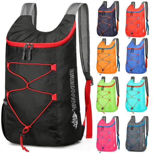 10L Outdoor Climbing Cycling Travel Knapsack Splashproof Folding Sports Daypack Ultralight Camping Hiking Backpack for Men Women