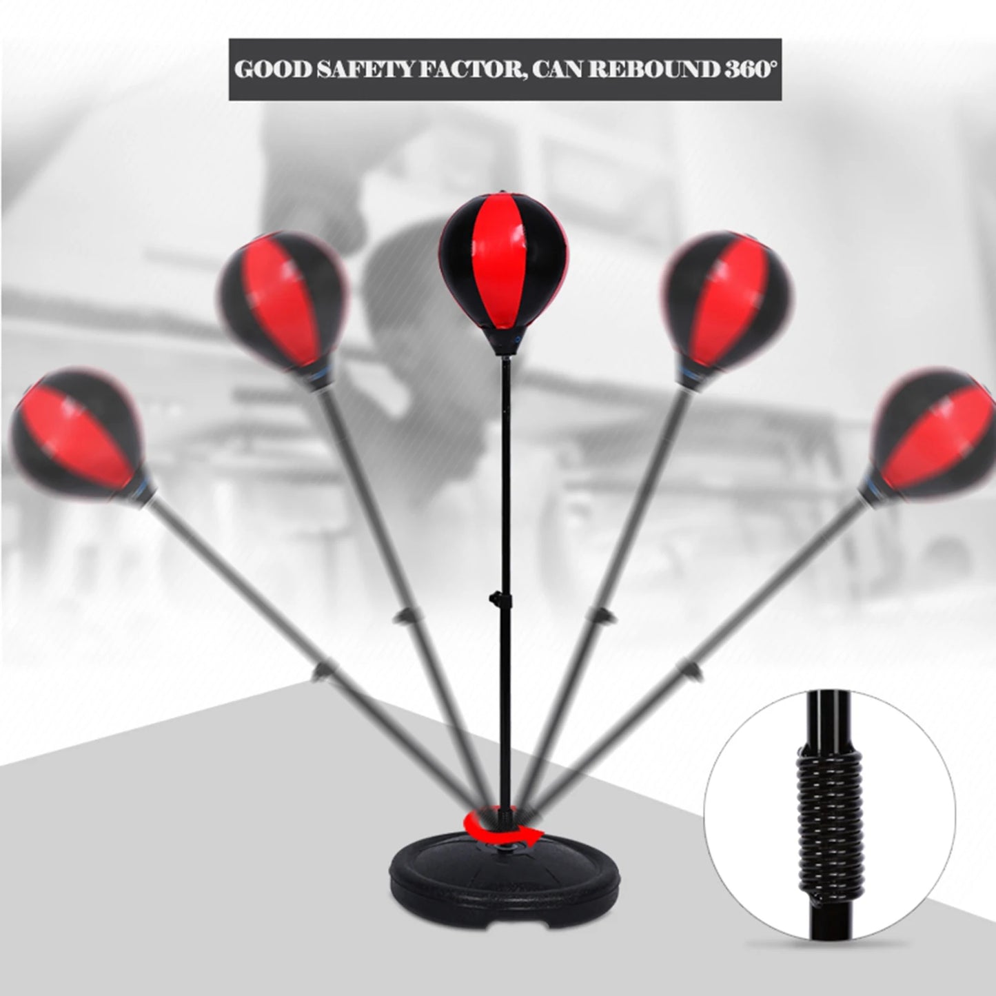 Kids Boxing Ball Adjustable Height Kids Punching Ball Bag Speed Boxing Sports Set Fighting Game With Gloves