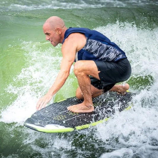 Broadcast Wakesurf Board for wake surfing premium epoxy resin construction matte black finish lightweight and responsive design