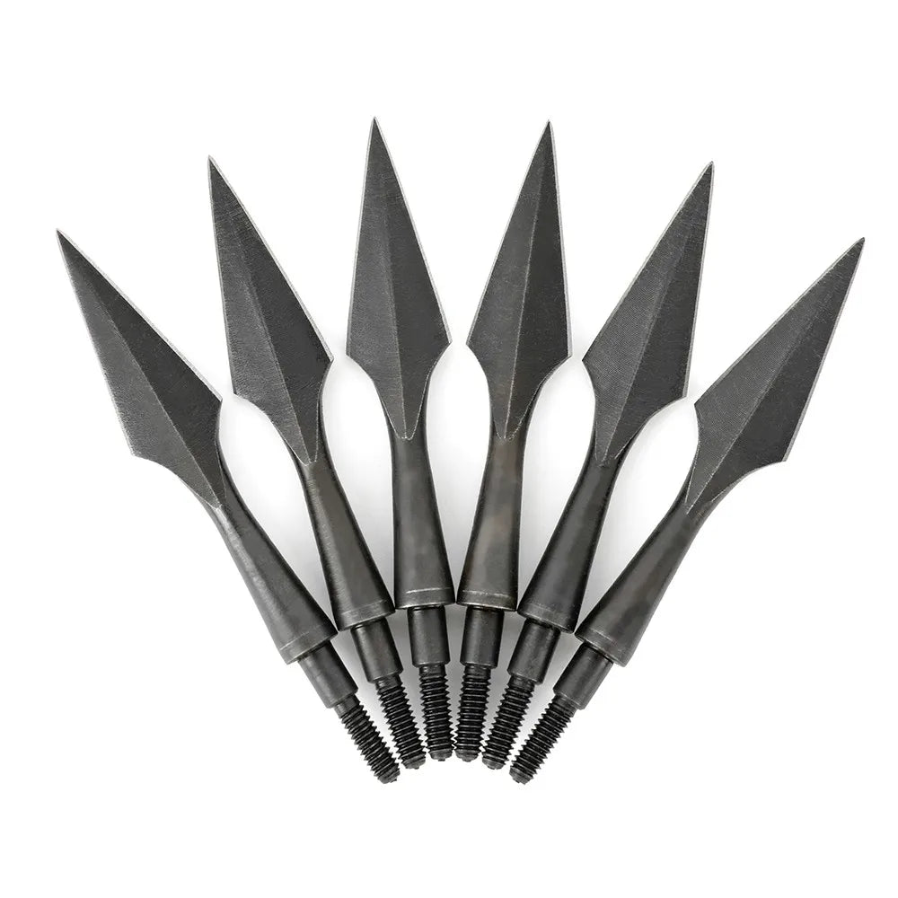 Archery Arrowheads 6Pcs, High Carbon Steel Durable Broadheads, Sharp Target Tips for OD 7.8mm Arrow Shaft, Perfect for Shooting Practice & Outdoor Use Accessories
