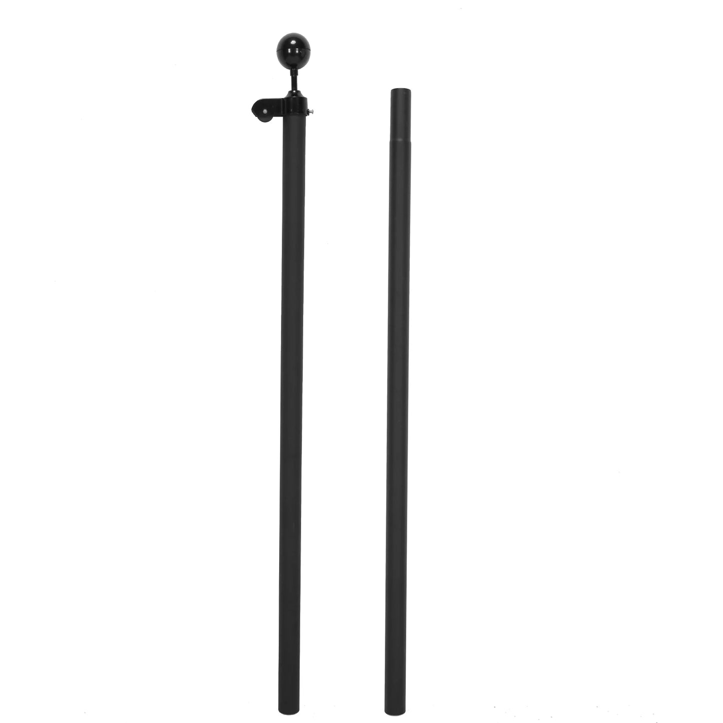 Aluminum Alloy Flag Poles Extra Thick Heavy Duty Flag Pole Holder with 360° Rotating Rings Clip for Residential Outdoor Porch