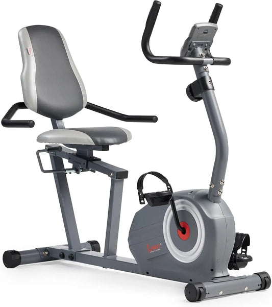 Smart Magnetic Recumbent Exercise Bike with Free App, Adjustable Resistance for Home Cardio Training