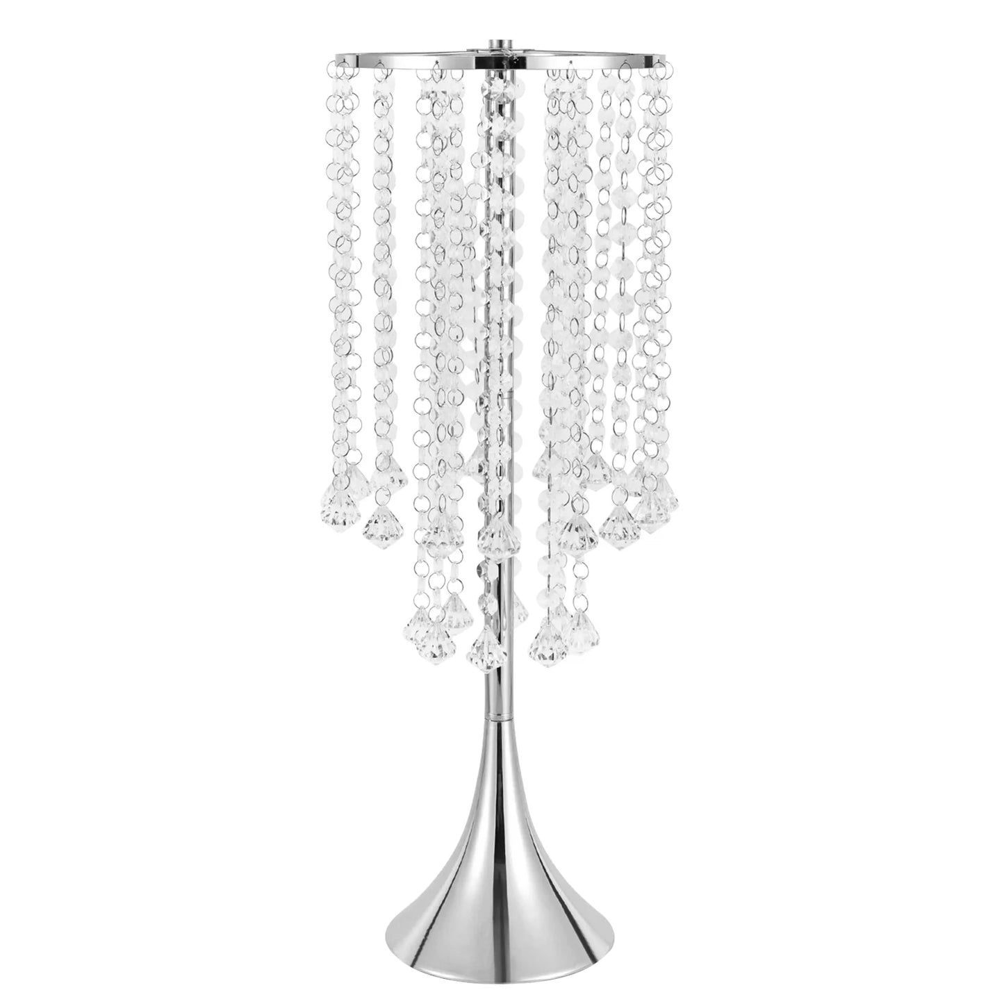 Wedding Centerpieces for Tables, 21.9 Inch Height Crystal Flower Stand, Vase Centerpiece Table Decorations with Crystal Bead