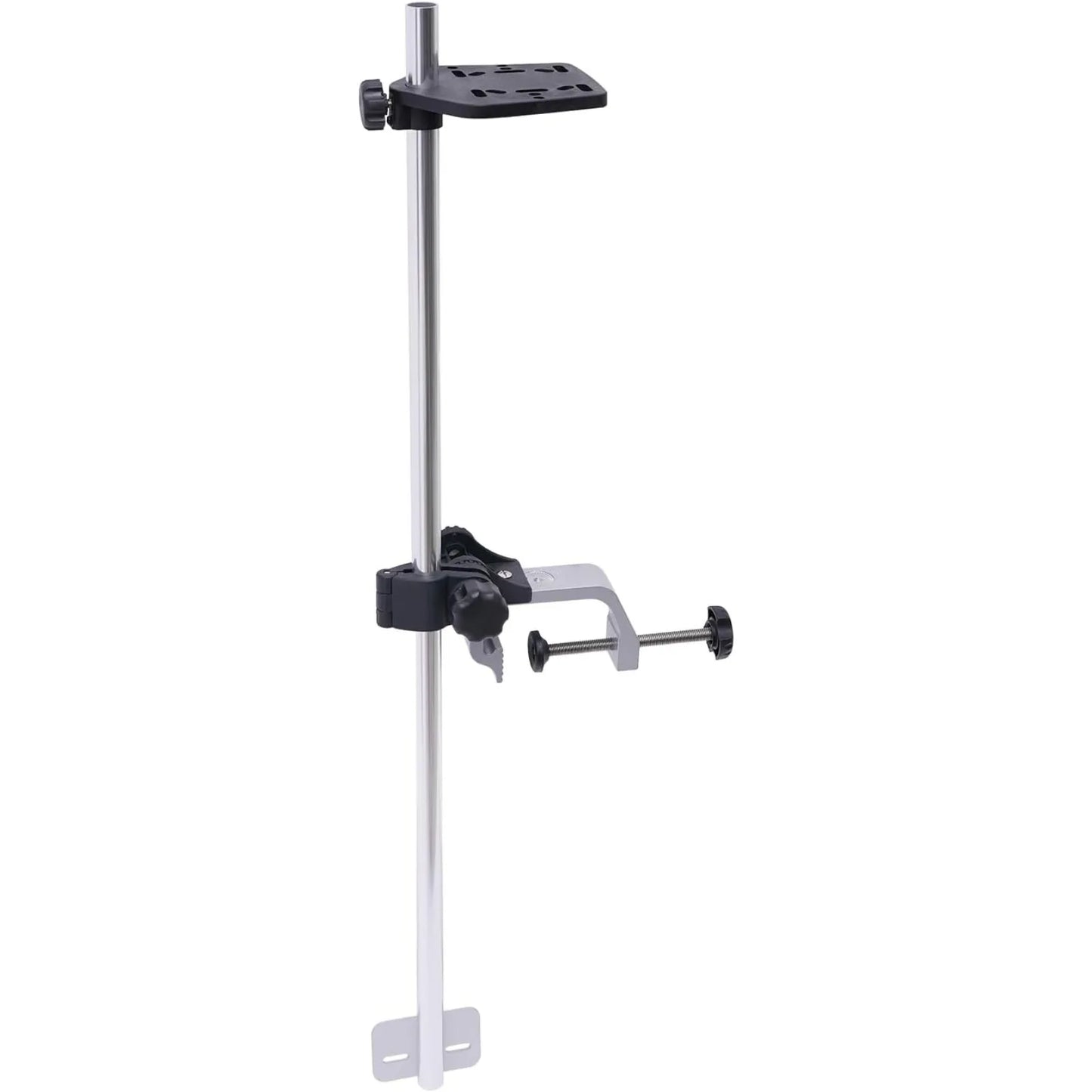 Portable 360° Adjustable Transducer Mount Bracket, Universal Fish Finder Holder for Boat, Canoe & Kayak, 31.5" Height