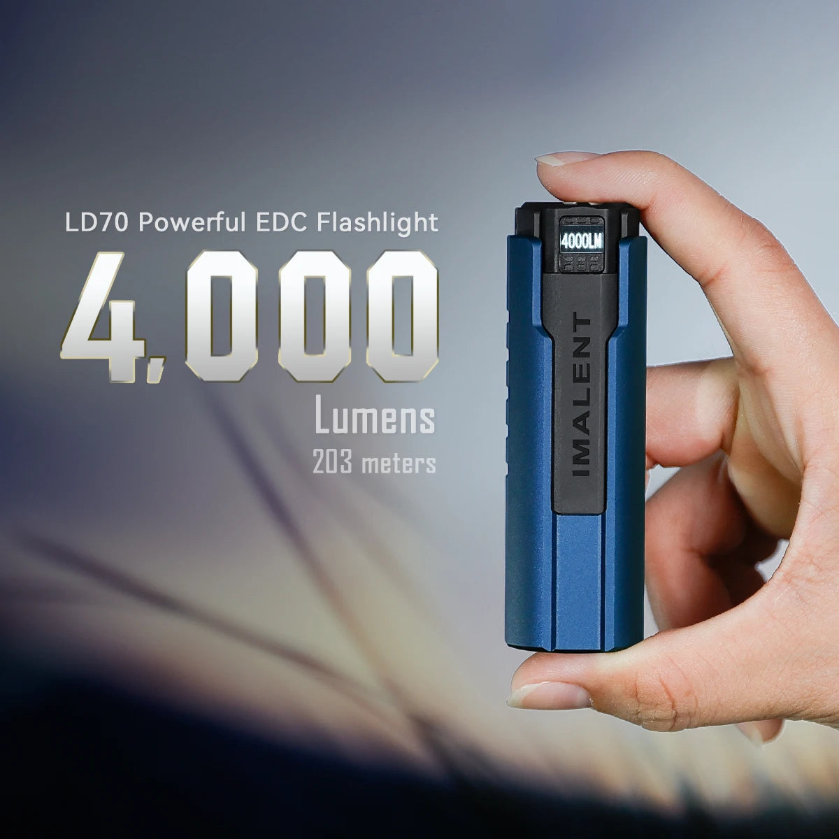 IMALENT LD70 Mini Rechargeable Flashlight Portable Torch 4000LM Outdoor Waterproof Camping Survive Searchlight Lantern Spotlight