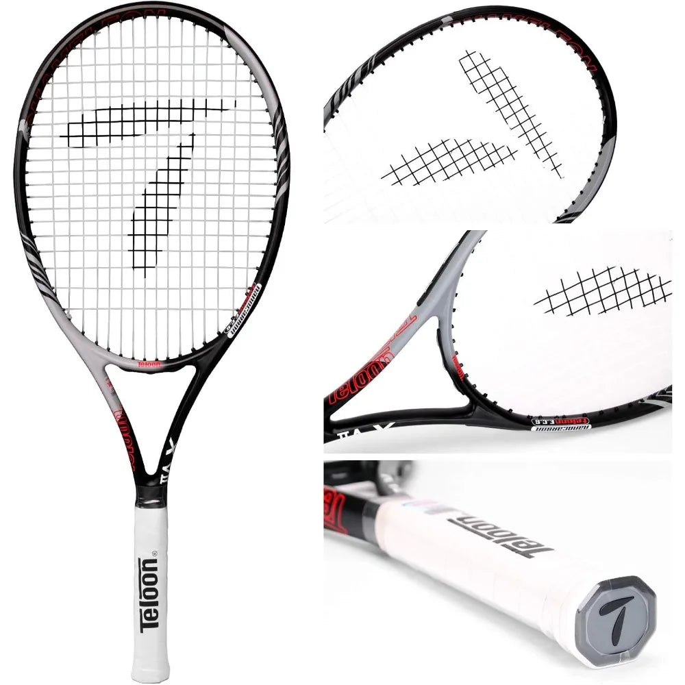 Teloon Tennis Rackets for Adults 2 pcs Recreational -27 inch Tennis Racquet for Men and Women College Students Beginner