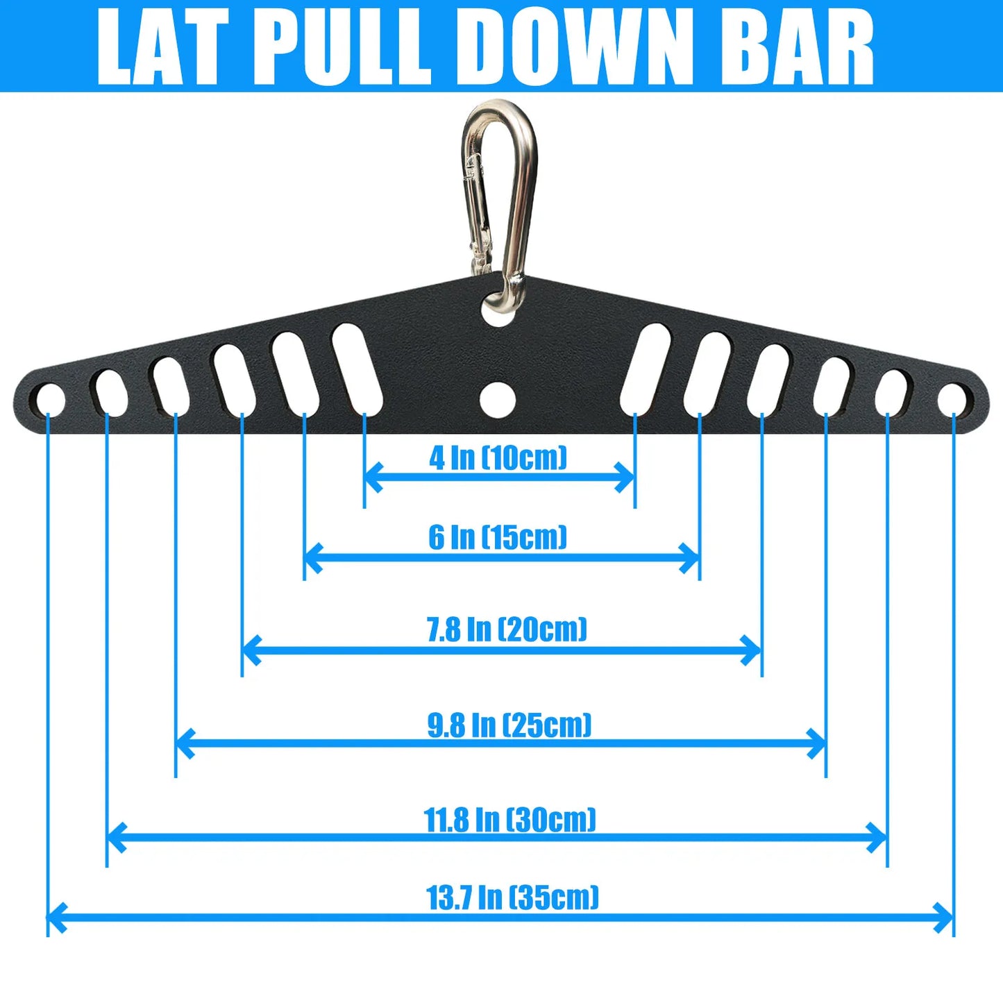Multi-Grip LAT Pull Down Bar for Home Gym Fitness Spreader Plate LAT Pulldown Attachments for Pulley System Cable Machine