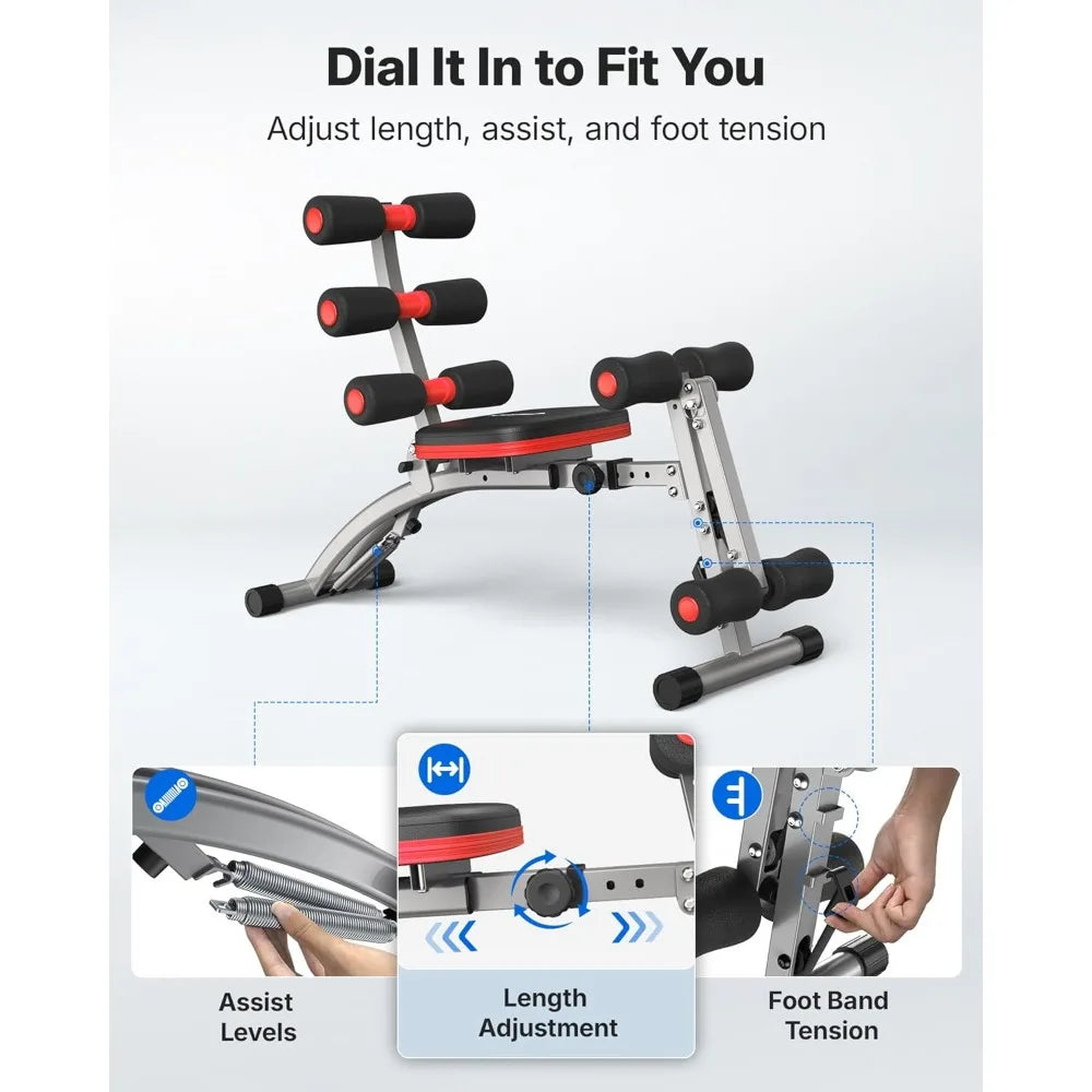 MERACH Ab Machine, Multi-Functional Adjustable Ab Trainer, Ab Workout Bench for Home Gym