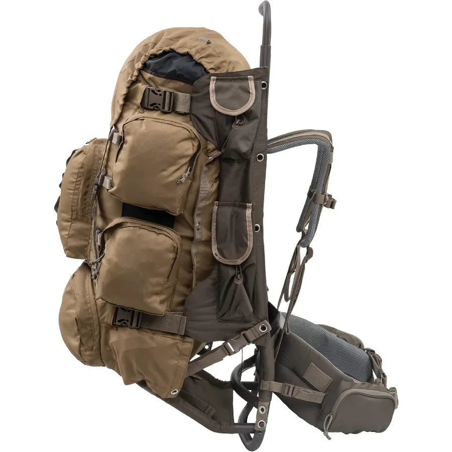 Commander + Pack Bag 5250 in Hunting Backpack with Freighter Frame Rifle Holder Spotting Scope Pocket Ripstop Fab