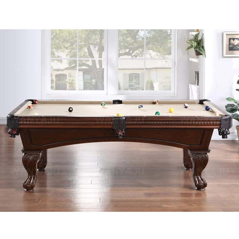 Premium Custom-Made Slate Carving Pool Tables 7FT 8FT 9FT American Style Claw Billiard Table for Sale
