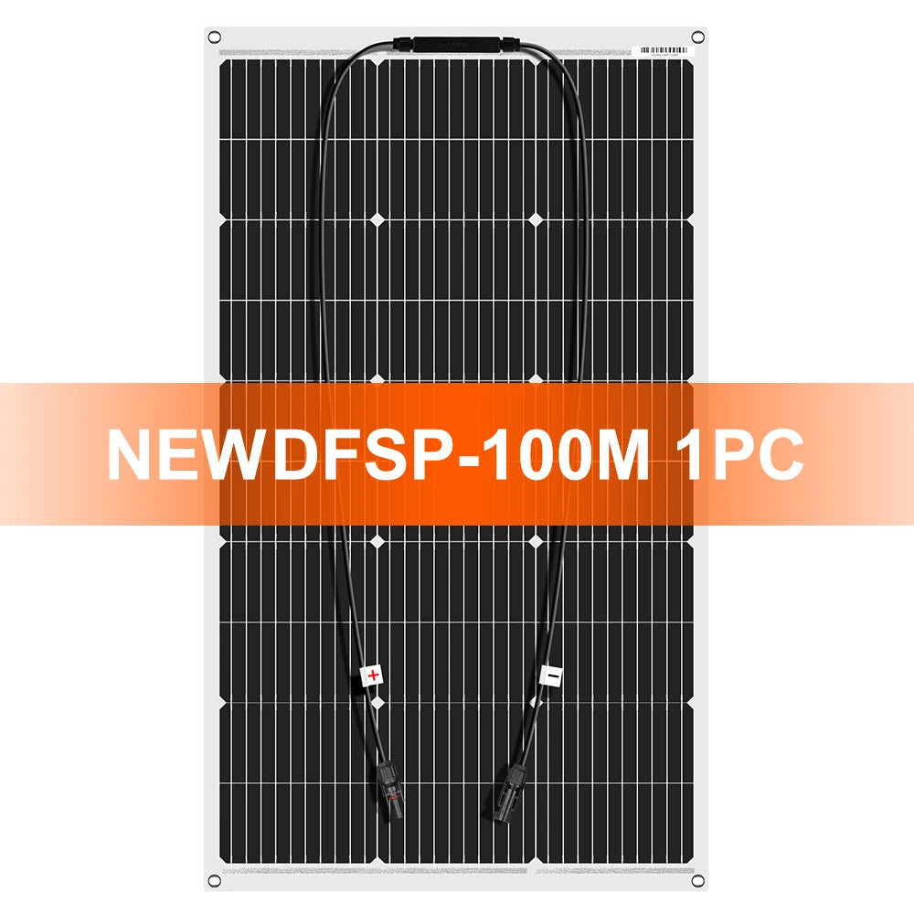 USA Shipped DOKIO 100W-400W Flexible & Durable Solar Panel, 12V/18V Waterproof Portable Charger for RV Camping Boat Van