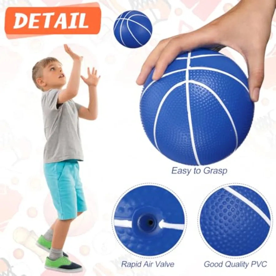 30 Pcs 6 Inch Mini Basketballs with Pump Mini Hoop Outdoor Basketball Set for Toddlers Replacement for Beach Pool Sports Beginn