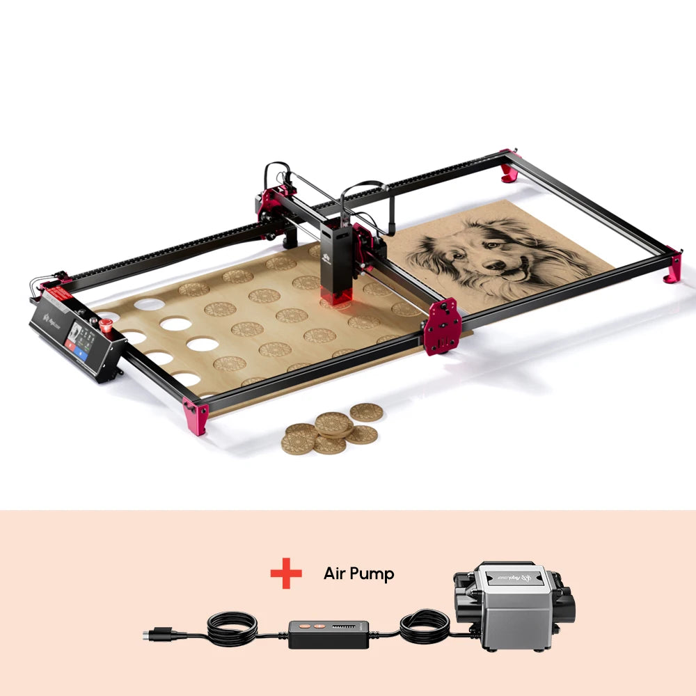 Algolaser DIY Table 40*43cm CNC Laser Cutter Engraver 3.5” Touch Scree Phone&WiF Metal Wood CNC Lase Cutting Engraving Machine