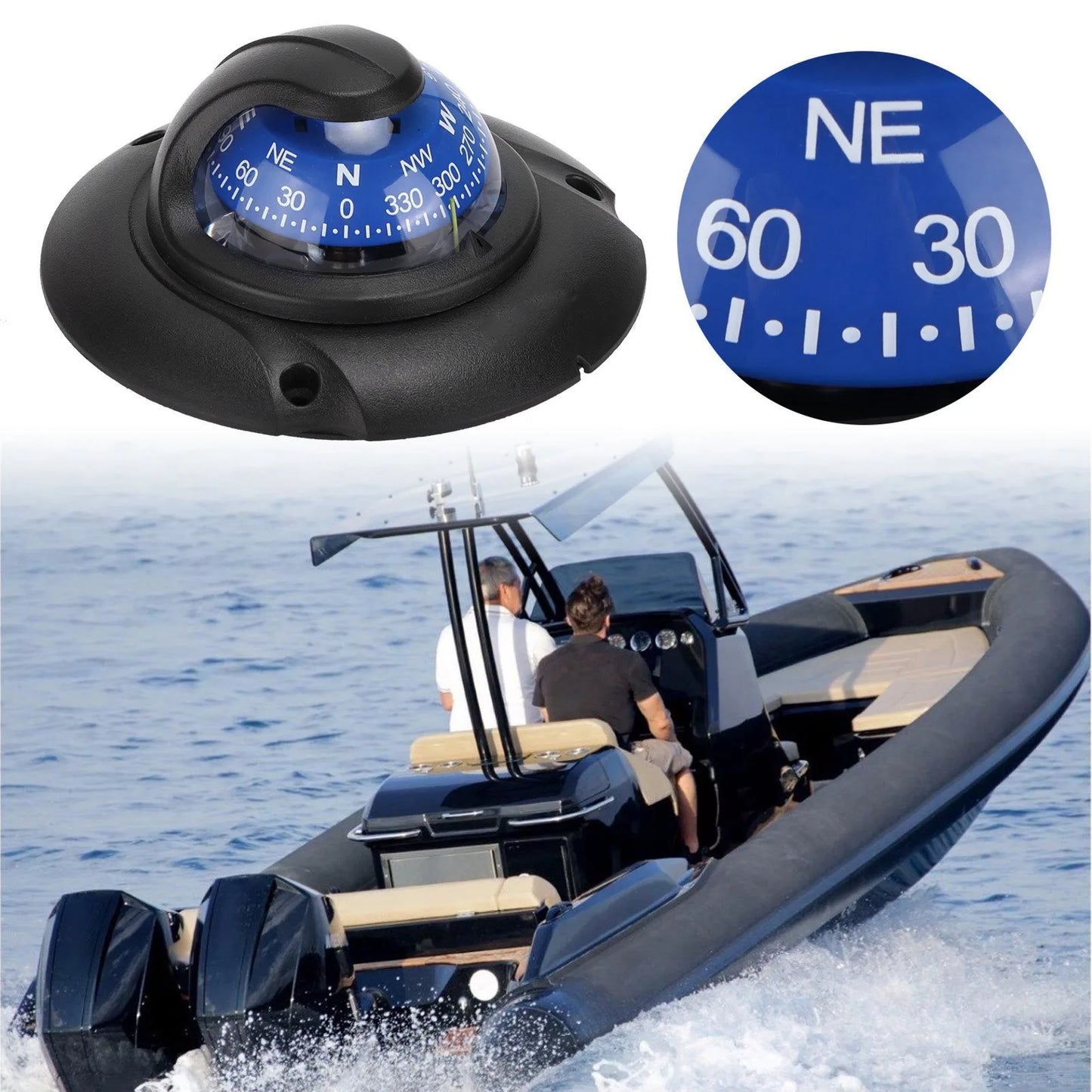 NEW Flush Mount  Multi‑Function Magnetic  Flush Mount High Accuracy with LED Light for Marine Yacht Outdoors Hiking