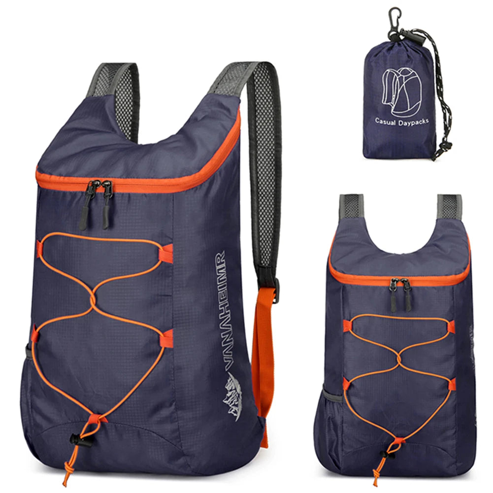 10L Outdoor Climbing Cycling Travel Knapsack Splashproof Folding Sports Daypack Ultralight Camping Hiking Backpack for Men Women