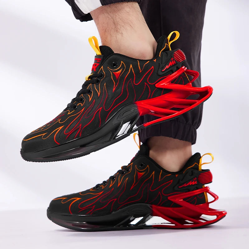 Men's Casual Sport Shoes Blade Shock Absorption Fashionable Heightening Training Sneakers