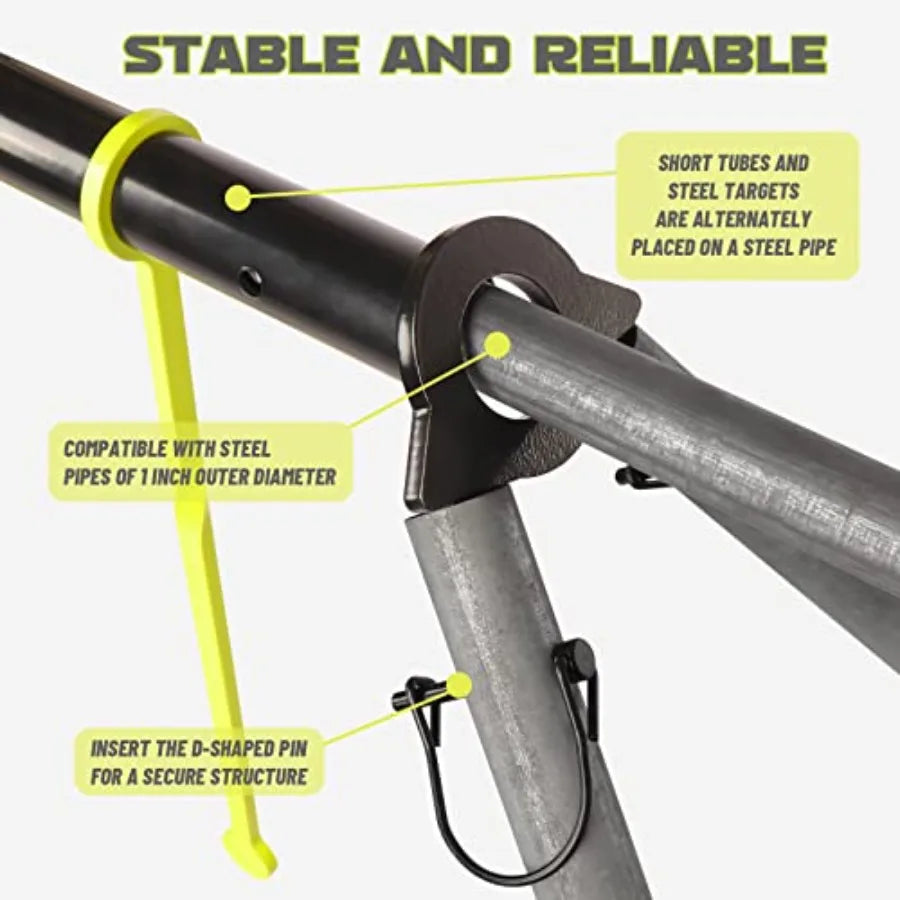 AR500 Steel 1 4 6 Spinning Targets Target Stand Kit Ideal for.22 Rimfire Airgun Pellet Guns Durable and Reliable Perfo
