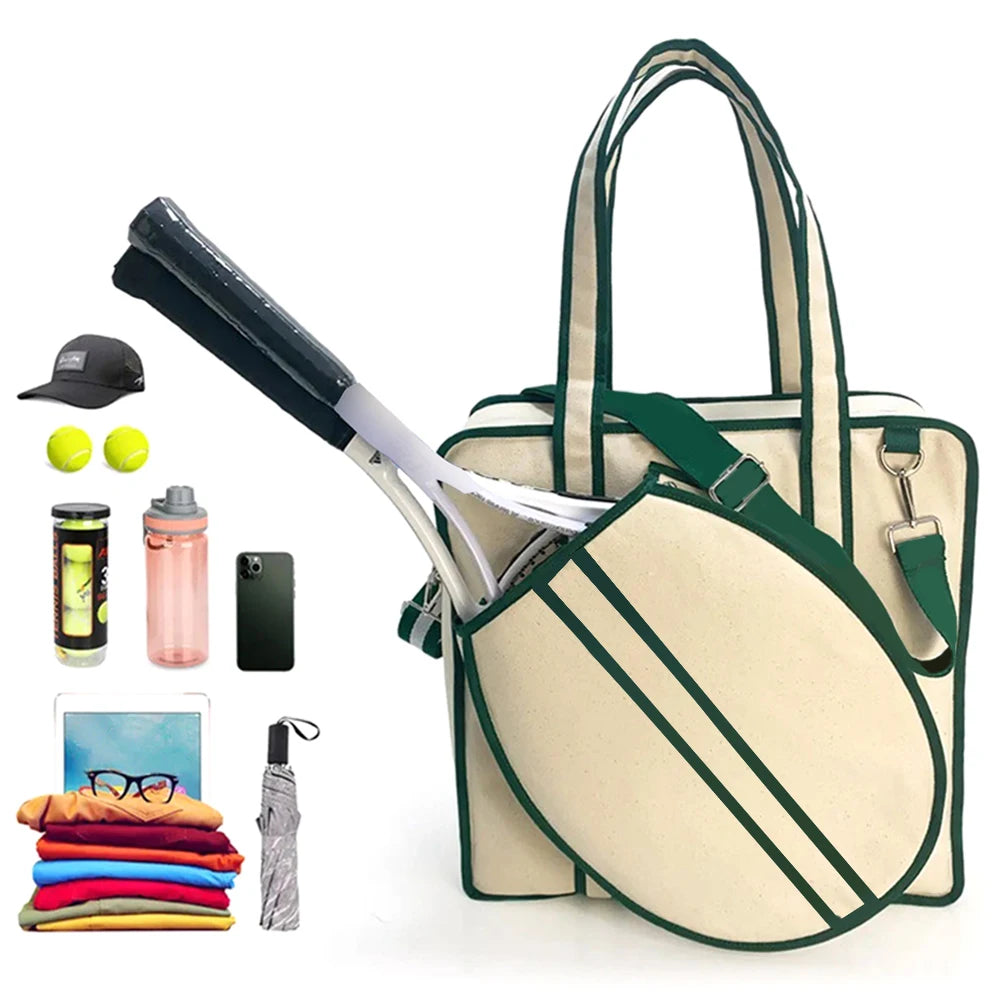 Tennis Tote Bag Large Tennis Bag Sports Handbag Pickleball Bag Tennis Racket Shoulder Bag for Men and Women