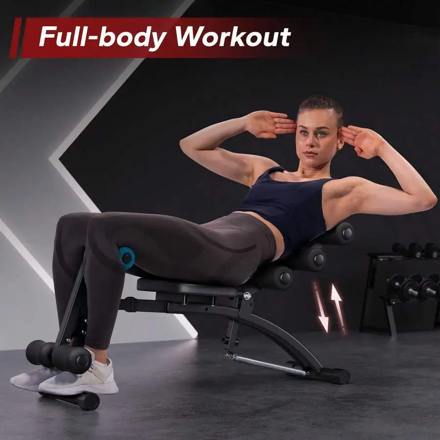 Workout Bench For Home Gym, Ab Machine Exercise Equipment, Multi-Functional Adjustable Ab Trainer, Sit Up Machine For Abdominal, Exercise Chair For Full Body Workout