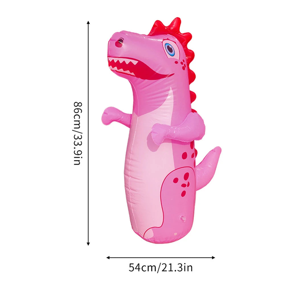 Inflatable Punching Bag Leakproof Inflatable Dinosaur  Tumbler Punching Bag PVC Tumbler Sandbag for Karate Taekwondo MMA