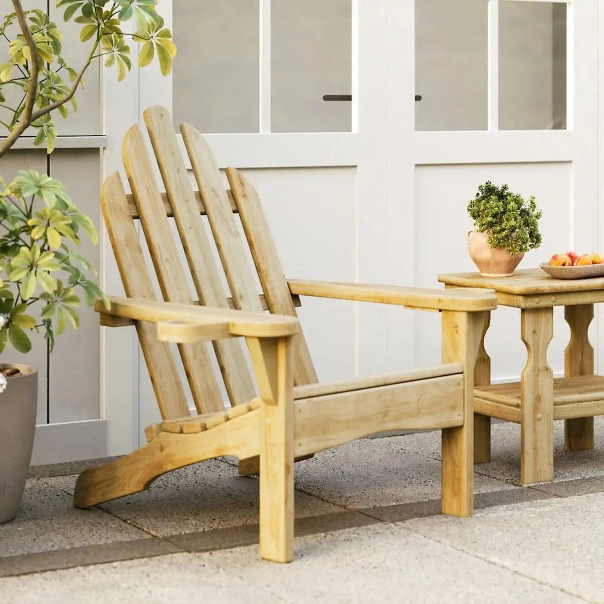 Dark Walnut Heavy Duty Adirondack Chair - Authentic Amish Craftmanship from Treated Pine Outdoor Chair Made in, Customized