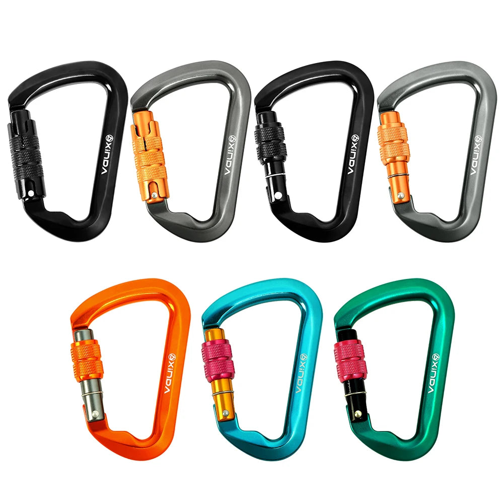 30kN Climbing Carabiner Heavy Duty Rock Climbing Carabiner Mountain Caribiniers for Climbing Mountaineering Rappelling Camping