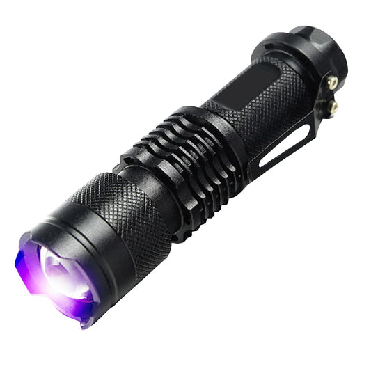 LED Ultraviolet Torch Battery Powered Money Verification Purple Light Pet Urine Stain Detector Tools Inspection Lamp