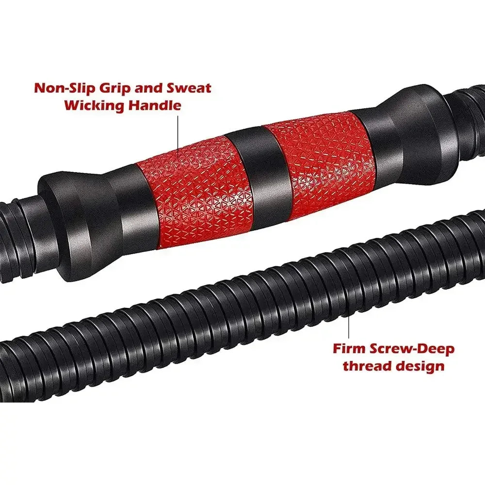 88-110 Lbs Adjustable Dumbbells Set with Contoured Rod, Ab Roller, and Home Gym Workout Equipment
