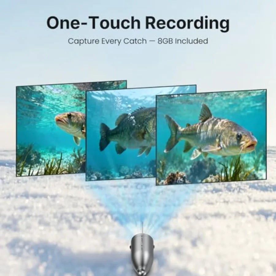 Underwater Fishing Camera for Sea Lake Boat Ice Fishing, Portable 1080P Camera with 12 IR Lights, Video Fish Finder, 1024x600 S