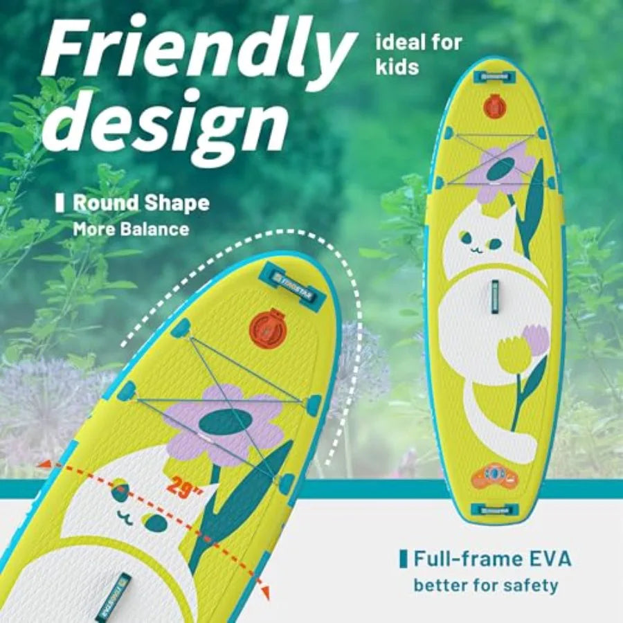 Pets 8'×29/ 11'×35/ 11'6×34/11'×34 Inflatable Paddle Board for outdoor water sports durable PVC material blue-gray color extra
