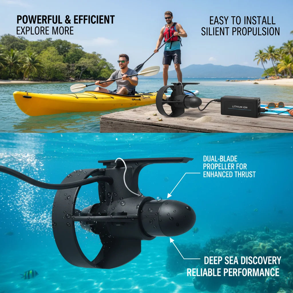 Electric Surfboard Underwater Thruster SUP Propeller Propulsion Stand Up Paddle Board Motor Underwater Thruster for Water Sports