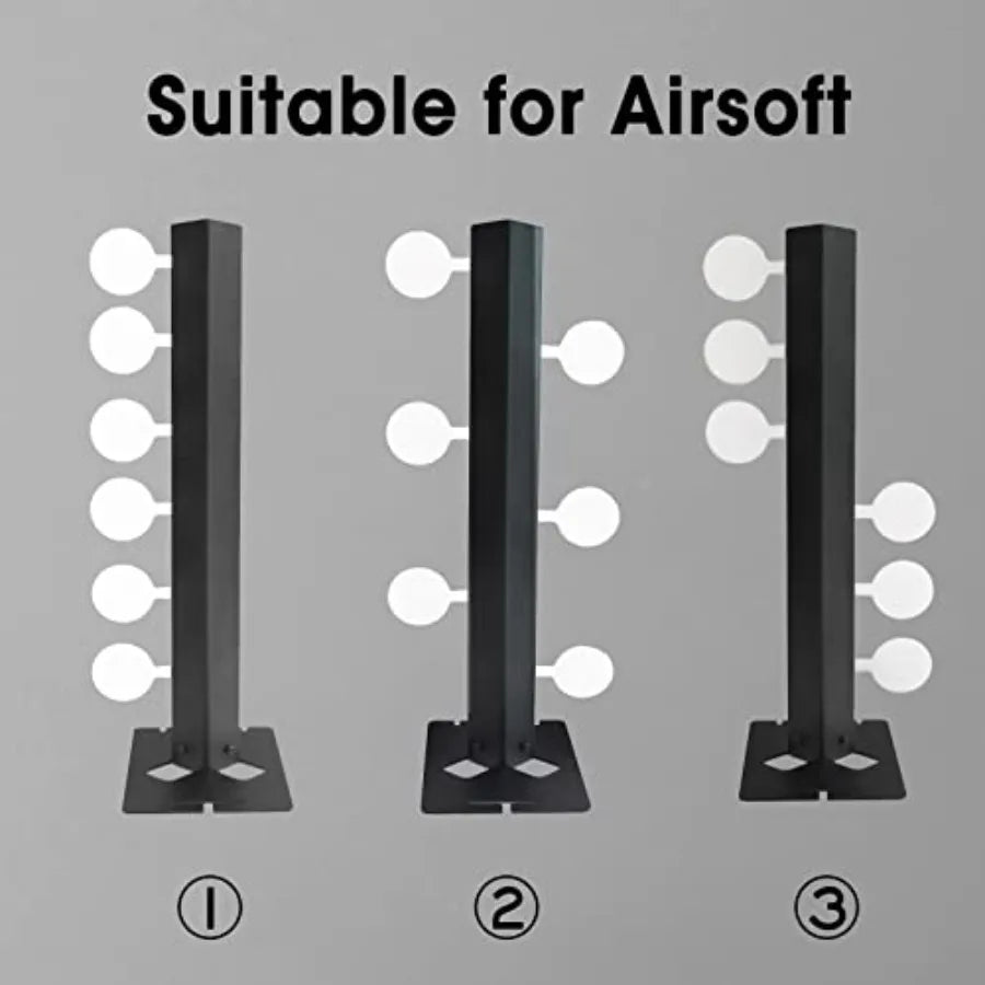 Resetting and Rotate Metal Shooting Target for Airsoft BB Guns with Dual Star Design and TreeShaped Structure for Enhanced Outd