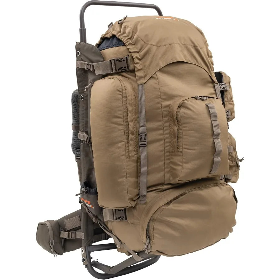 Commander + Pack Bag 5250 in Hunting Backpack with Freighter Frame Rifle Holder Spotting Scope Pocket Ripstop Fab