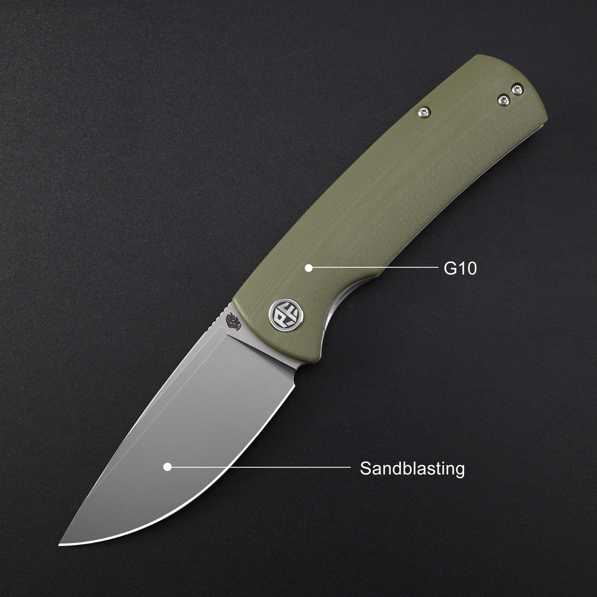 Petrified Fish Beluga PFP01 Quality Folding Knife Jackknife K110 Knife for Hunting Outdoor Camping Fish Pocketknife EDC Tool