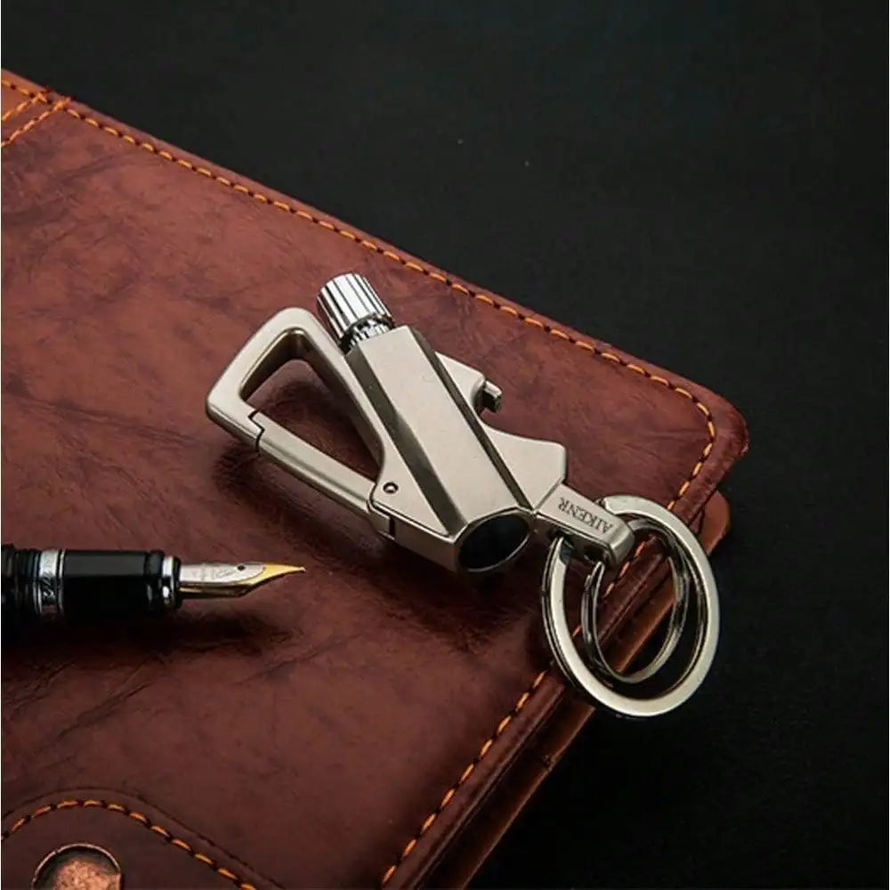 Reusable Lighter 1 Pack With Keychain Bottle Opener, Waterproof Permanent Flint Fire Starter, Portable Outdoor Survival Ignition Tool, Refillable Fuel Design For Reliable Use, Sturdy Durable Build For Camping Hiking Backpacki