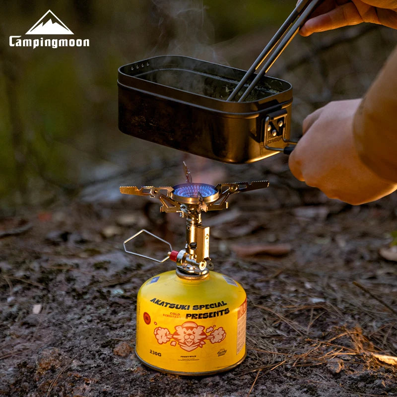 CAMPINGMOON  Titanium Rocket Stove Outdoor Mountaineering and Hiking Portable Stove High Power Stable Voltage High Mountain Stove XT-2F
