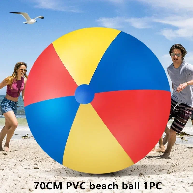 Large Beach Balls PVC Inflatable Outdoor Game Props Water Tosses Lawn Toys School Party Balloons 70-200cm Rose Beach balls Toys