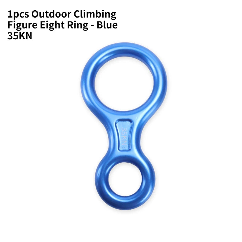 Outstanding Quality 35KN Aluminum Figure 8 Descender Rappel Device for Climbing Rescue Arborist Work 3500kg Capacity Multi-Color